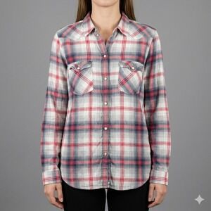 American Eagle Outfitters Plaid Boyfriend Fit Flannel L EUC‎
